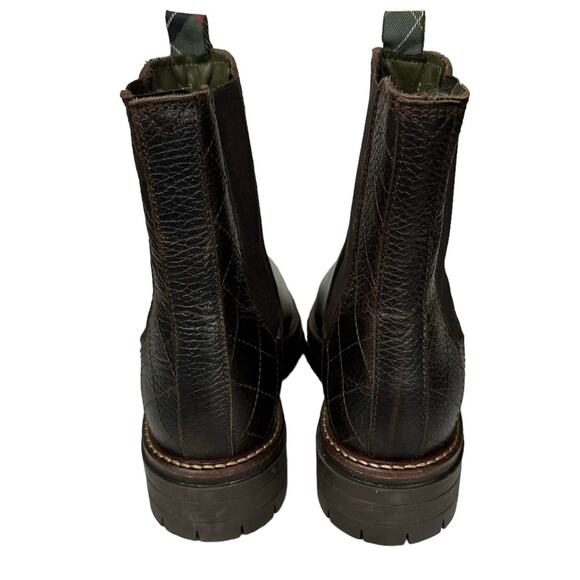 NWOB Barbour Evie Leather Chelsea Boots Lug Sole Brown Size EU 38/ UK 5 / US 7 - Picture 4 of 11